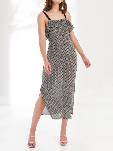 Caroline Strapped Midi Dress - Shopmossrose